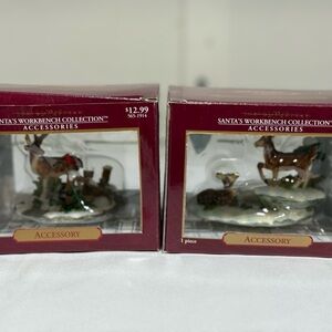 Two Santa’s Workbench Collection Buck Stag Deer Accessories